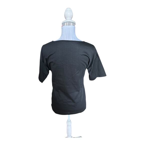 Black V-Neck Tee Size S NWOT - Picture 2 of 3
